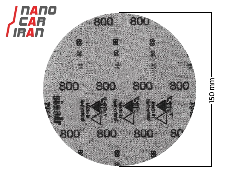 سنباده فومی سایز 150 میلی متری ( 6 اینچ ) سیا درجه زبری P800